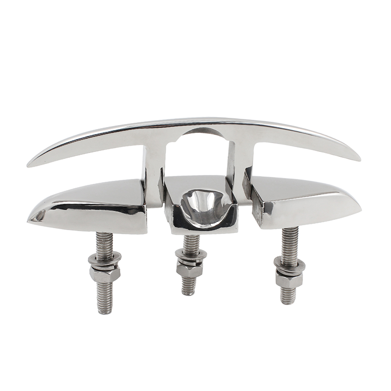 AISI316 STAINLESS STEEL FOLDING CLEAT WITH THREAD